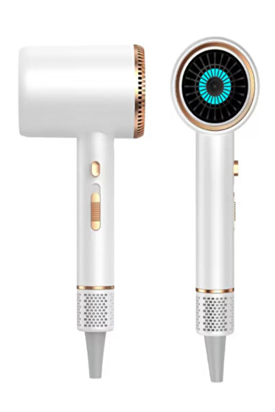 OEM Hair dryer, 2400 W power, 3 speeds, powerful motor, ionic air, compact design, White/Gold