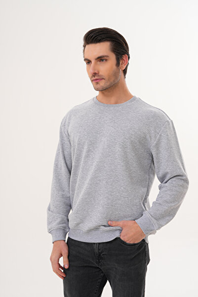 Syla Studio GAUL Unisex Bisiklet Yaka Pamuk Basic Sweatshirt