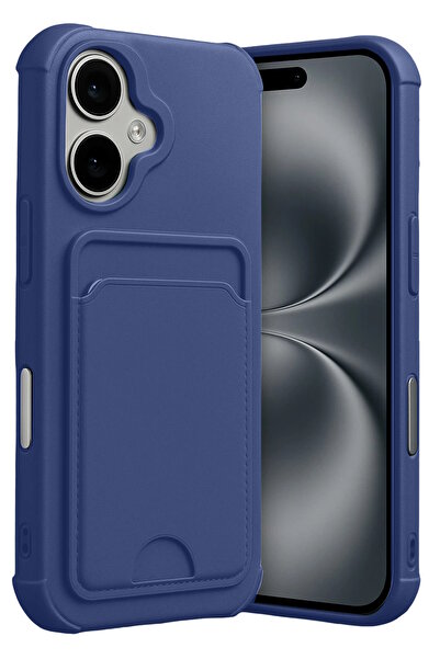 m.tk moveteck iPhone 17 Kılıf Kamera Ve Köşe Korumalı Kartlıklı Cüzdanlı Yumu...