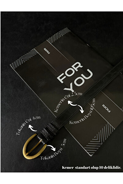 Fiori Women's Pants Belt with Oval Buckle, Coat Belt, Shirt Belt, Dress Belt