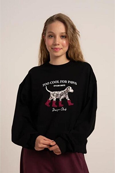 LOCO LOCO 7879 سويت شيرت بناتي بخيطين