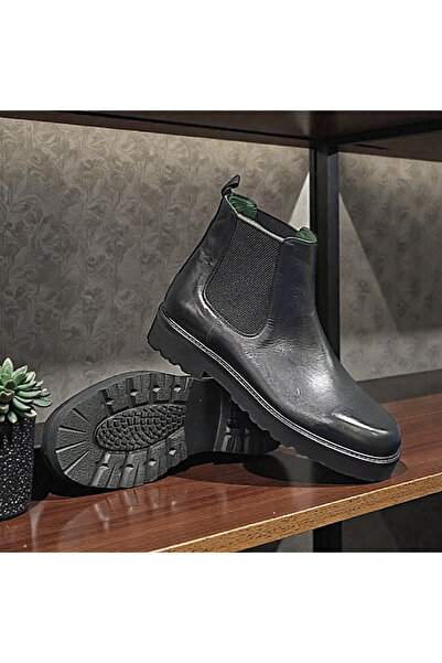 VİVA SHOES حذاء رجالي تشيلسي بنعل إيفا من الجلد الطبيعي 100%