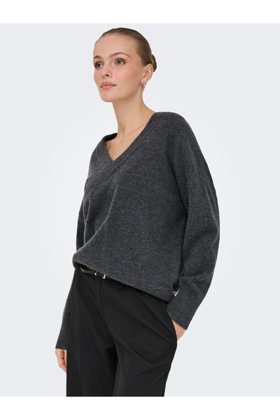 ONLY ONLMARI LS LOOSE V-NECK pentru femei KNT O15360940-4885038