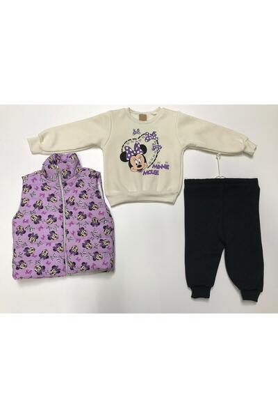 Baby Slon Kids Clup Kışlık elyaflı fermuarlı şişme yelekli 3 iplik şardonlu b...