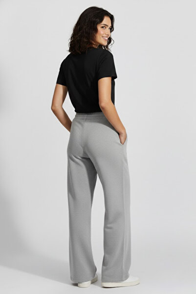 Superlife Women's Two Thread Comfortable Fit High Waist Wide Leg Pants Spr26Eak988