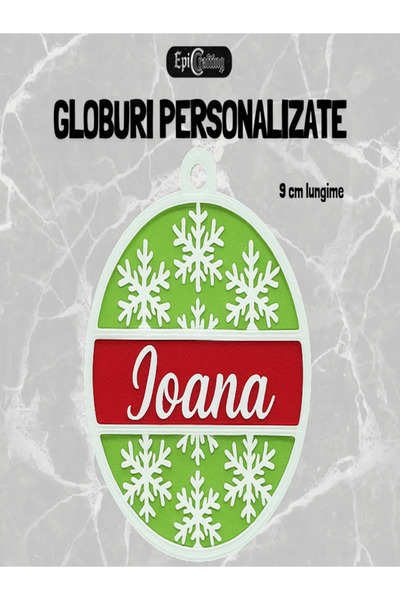 Epic Crafting Personalized Christmas globe with name, Ideal holiday gift