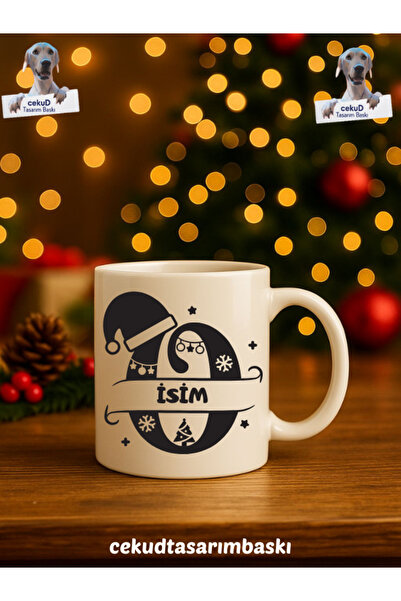 cekud tasarım baskı İsme Özel Harfli Seramik Beyaz Kupa Bardak (O Harfi)