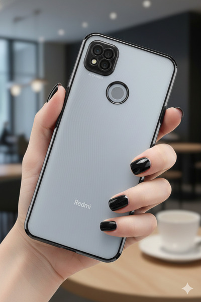 TechTrove Xiaomi Redmi 9C Uyumlu 3D Kamera Korumalı Şeffaf Tasarım Bumper Kılıf