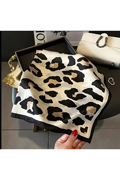 Zess store Black and White Large Leopard Print Scarf Shawl