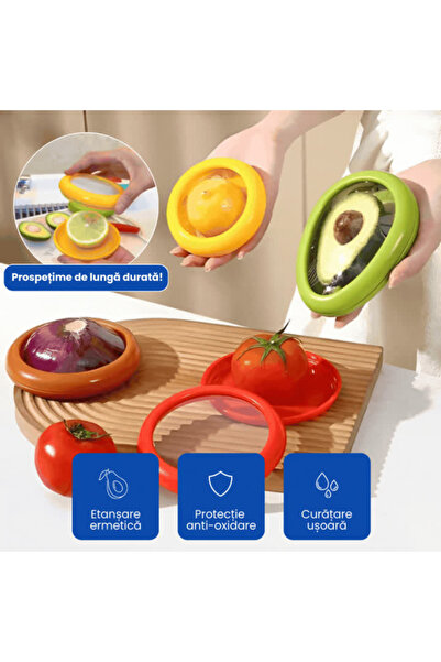 OferteTop Set of 4 Boxes for Keeping Fruits and Vegetables Fresh, Odorless and Oxidation-Free