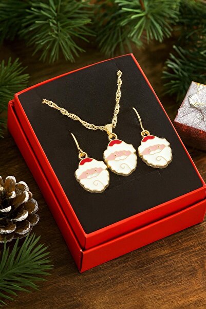 cleovibe Santa Claus Christmas Boxed Chain Necklace Set with Zircon Stone Nec...