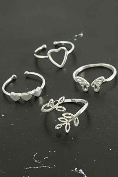 cleovibe Mixed Luxury Steel Joint Ring 1 Piece