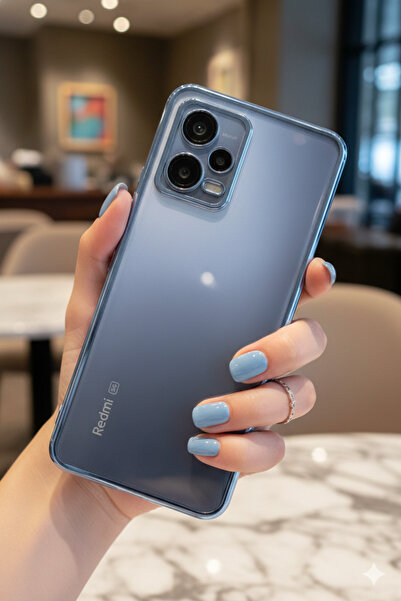 TechTrove Poco X5 5G Uyumlu 3D Kamera Korumalı Şeffaf Tasarım Bumper Kılıf