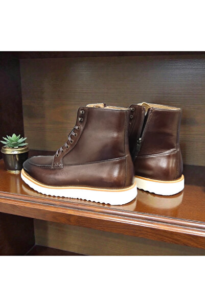 VİVA SHOES 100% Genuine Leather Eva Sole Men's Half Boots