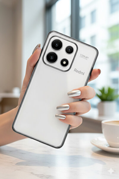 TechTrove Poco X6 Pro Uyumlu 3D Kamera Korumalı Şeffaf Tasarım Bumper Kılıf