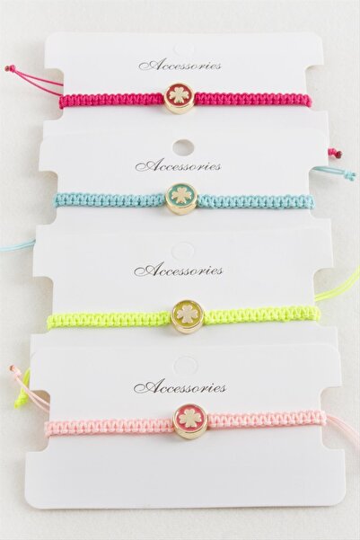 cleovibe Clover Macrame Braided Bracelet