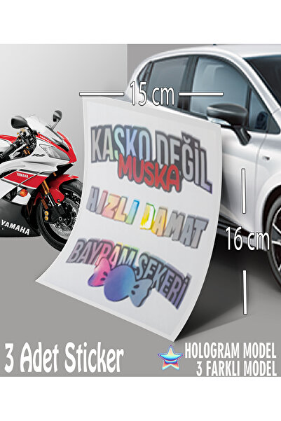 Automod ملصق هولوغرام كاسكو بيدل بيرام - ملصق كتابي ثلاثي الأبعاد متوافق مع ا...