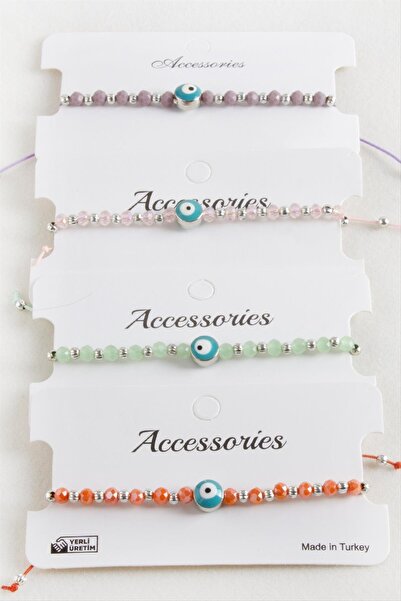 cleovibe Nazar Crystal Macrame Rope Bracelet 8 mm