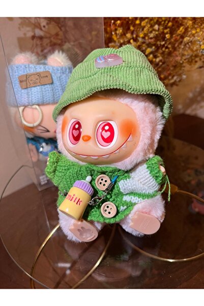 labubu sepeti Pembe Labubu oyuncak kıyafetli