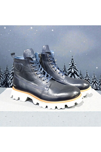 VİVA SHOES 100% Genuine Leather Eva Sole Men's Half Boots