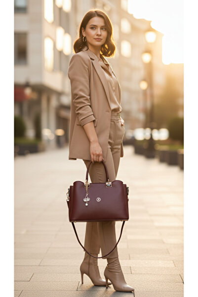 ATABEY ÇANTA Women's Shoulder and Hand Bag with Long Strap and Internal Compartments
