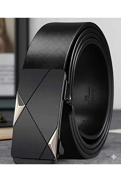 VESTA MARKETİNG TOKALI OTOMATİK MEKANİZMALI GÜMÜŞ DETAYLI ERKEK DERİ KEMER