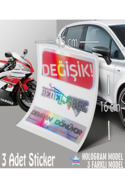 Automod ملصق هولوغرام - ملصق كتابة ثلاثي الأبعاد متوافق مع السيارات والدراجات...