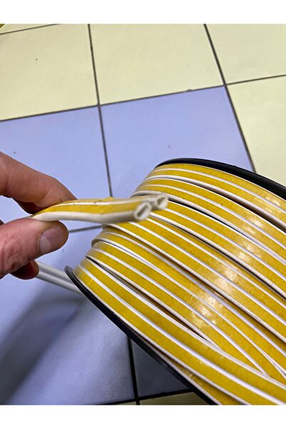 canh Kapı Pencere Kauçuk Izolasyon Bandı Fitili Beyaz 1 Metre Çift Şerit