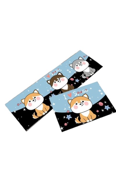 QGC Entrance doormat set, 2 pieces, 40x60 cm and 40x120 cm, blue with black