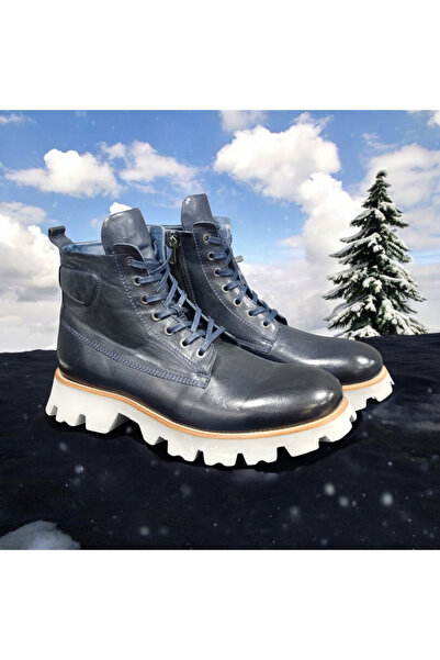 VİVA SHOES 100% Genuine Leather Eva Sole Men's Half Boots