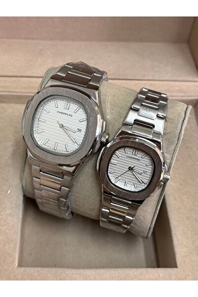 vestaaksesuar SİLVER BEYAZ ÇİFT SAAT SETİ-MODERN ZARAFETİN İKONİK YANSIMASI