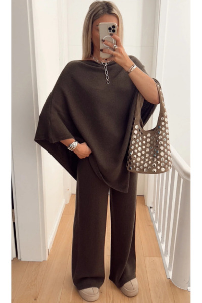 meday Clothing Γυναικείο πλεκτό παντελόνι πολυτελείας με υφή