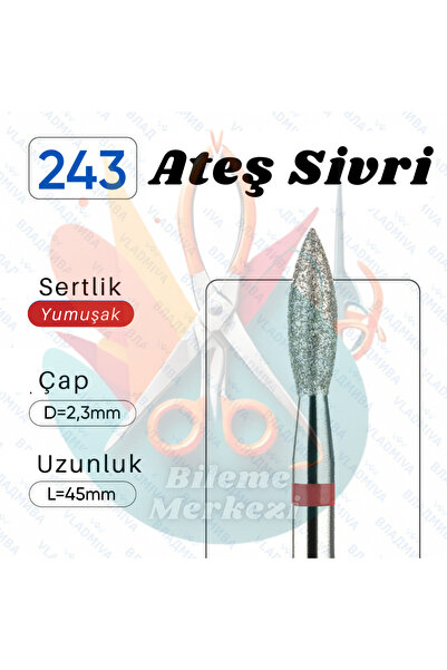 VLADMİVA Diamond Bur Fire Point Red 0.23 mm