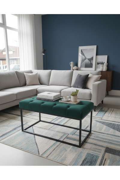 Kırlenta 90 X 40 METAL AYAKLI PUF BENCH KOLTUK