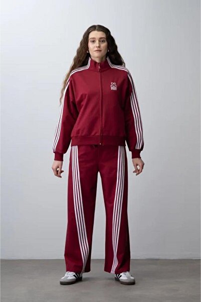 LOCO LOCO 7467 Embroidered Striped Girl's Suit