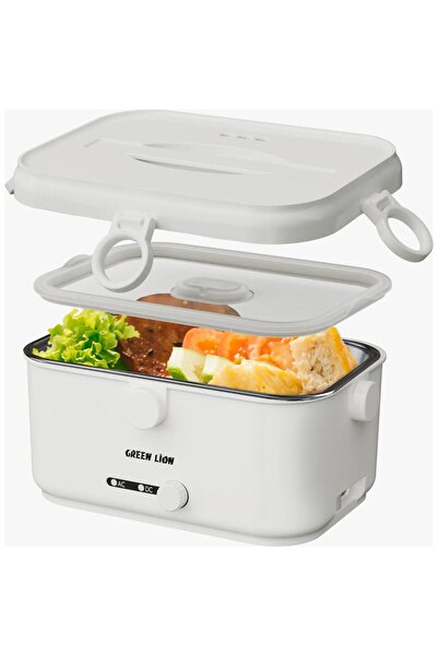 Green Lion 1.8L Electric Lunch Box with Dual Power, Stainless Steel Tray & Keep Warm Function