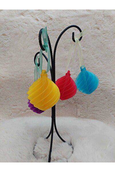 NadarStudio Set de 4 ornamente pentru bradul de Crăciun, Model 1