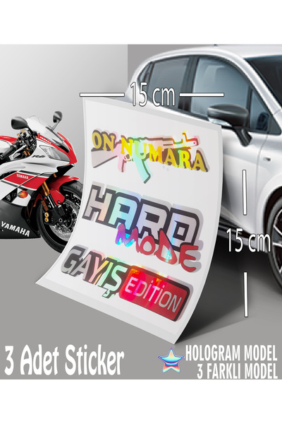 Automod ملصق هولوغرام - ملصق كتابة ثلاثي الأبعاد - ملصق متوافق مع السيارات وا...