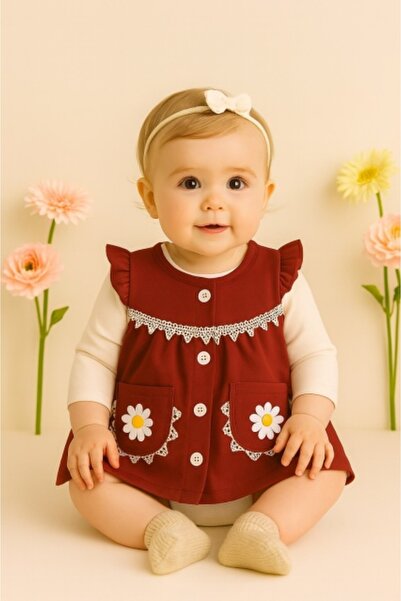 Superbaby Червена бебешка рокля с бяла блуза – Комфорт и стил