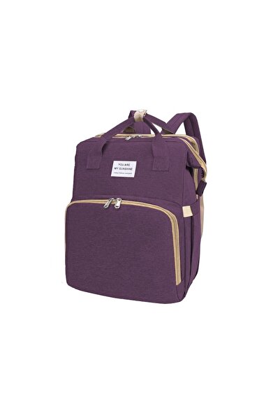 OEM Multifunctional Baby Backpack with Extendable Crib, Unisex, Purple