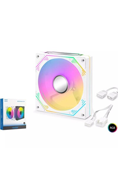 SKYNEX Kasa Fanı İç ve Dış Parıltı RGB 12Cm Beyaz RENK