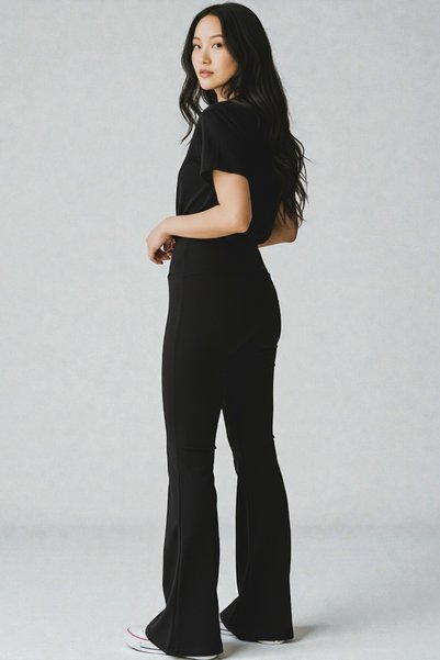 lae linalp Women's High Waist Spanish Flare Leggings |   Comfortable and Flexible Fabric