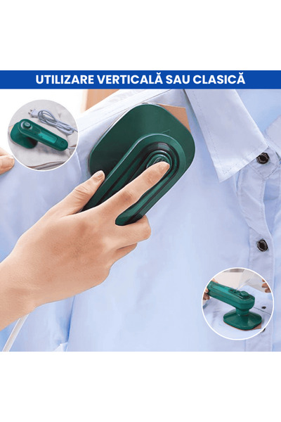 OferteTop Mini Handheld Steam Iron with Dry Mode Suitable for Travel and Quick Touch-ups