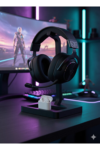 dskatman Oyuncu Kulaklık Standı – Çift Fonksiyonlu Gaming Headset Tutucu ve A...