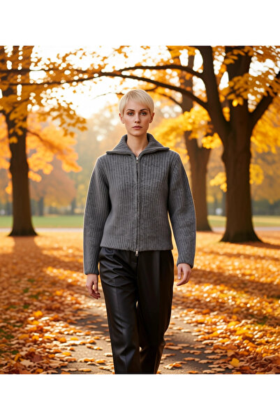 BENERLY Women's Wide-Fit Zippered Knit Cardigan Soft Touch and Comfort That C...