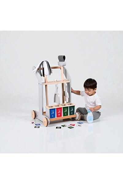 OEM 2-in-1 Wooden Cleaning Set & Montessori Recycling Game