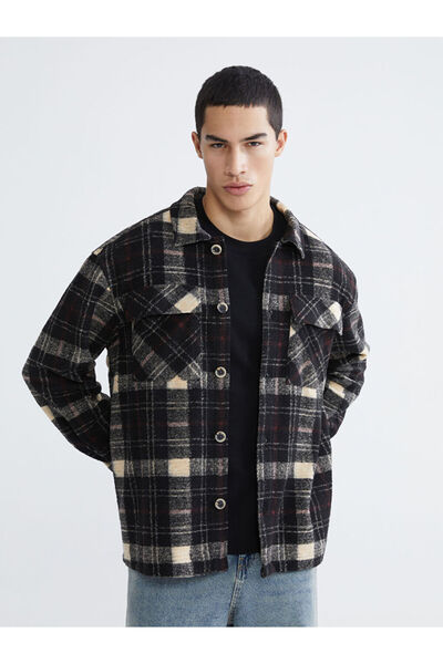 LC Waikiki Comfortable Fit Plaid Men's Shirt Jacket