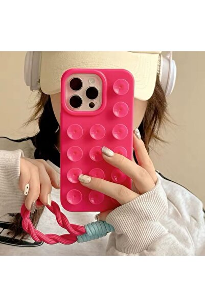 ila bags iPhone 11 Uyumlu Askılı Vantuzlu Silikon Telefon Kılıfı – Kaymaz, Şı...