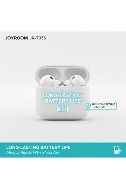 Trendora JOYROOM-Wireless Earbuds Bluetooth 5.2 with ENC Noise Cancellation, Touch Control, Long Battery Life