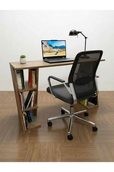 portisya ZİRON oyuncu ofis çapraz tasarım dekoratif çok raflı çalışma masası ...